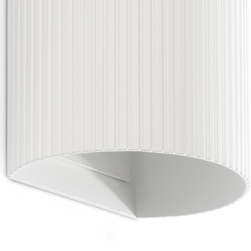 FARO 40542 - Nástenné svietidlo SOLE 2xGU10/8W/230V biela vrúbkovaná zaokrúhlený