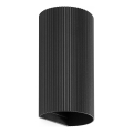 FARO 40543 - Nástenné svietidlo SOLE 2xGU10/8W/230V čierna vrúbkovaná guľatý
