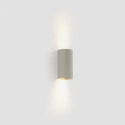 FARO 40544 - Nástenné svietidlo SOLE 2xGU10/8W/230V šedá vrúbkovaná guľatý