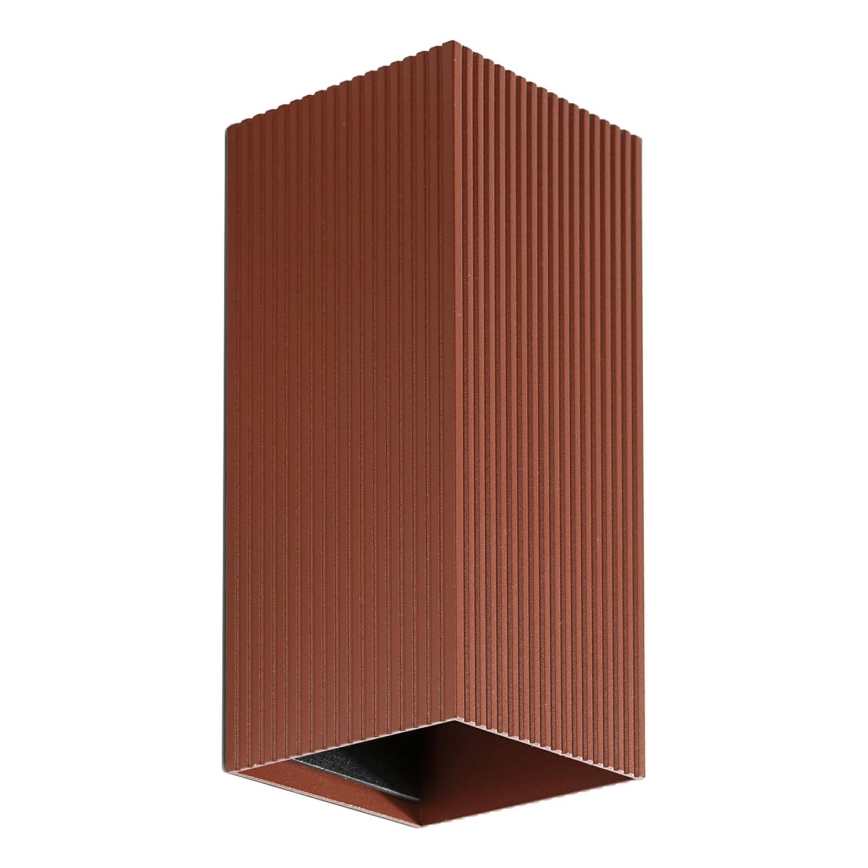 FARO 40568 - Nástenné svietidlo SOLE 2xGU10/8W/230V tehlová vrúbkovaná hranatý