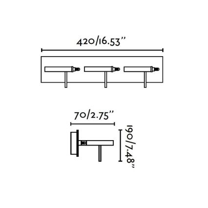 FARO 40805 - LED Nástenné svietidlo BOREAL 3xLED/5W/230V