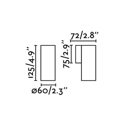 Faro 43749 - Nástenné svietidlo STAN 1xGU10/8W/230V čierna