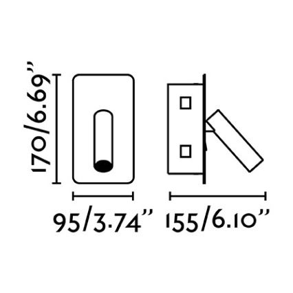 FARO 62114 - LED Nástenné bodové svietidlo SUAU LED/3W/230V zlatá