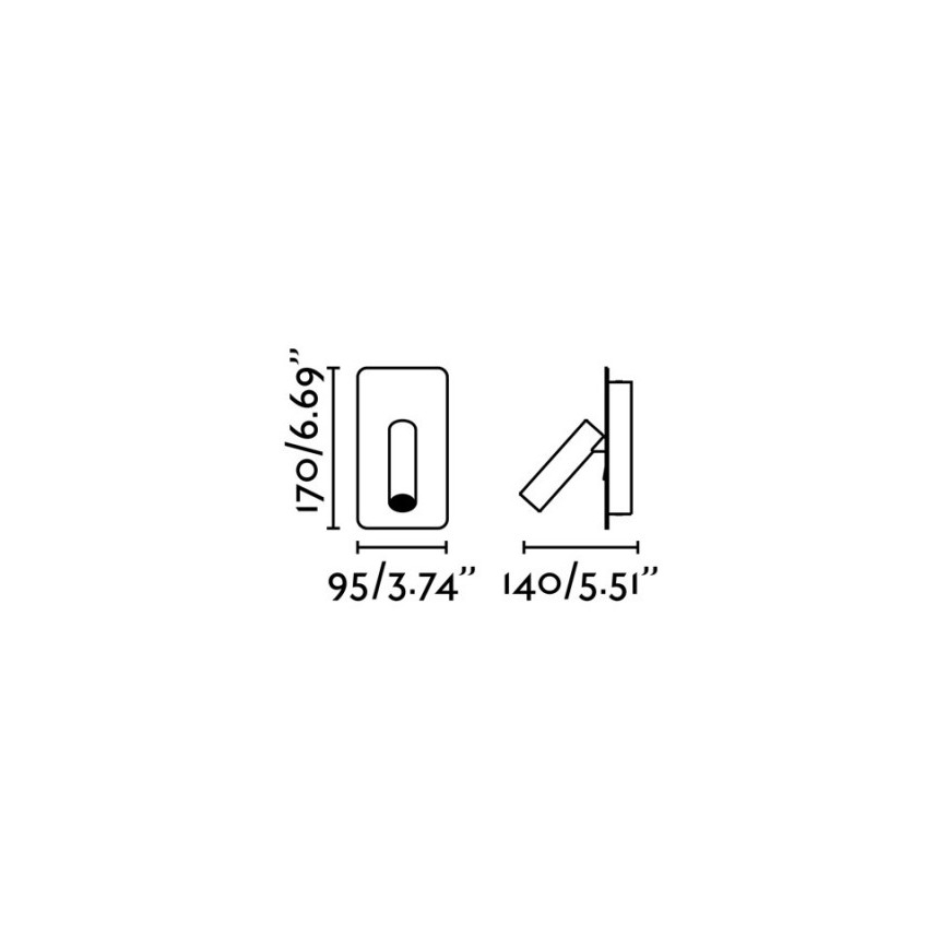 FARO 62128 - LED Nástenné bodové svietidlo SUAU LED/3W/230V