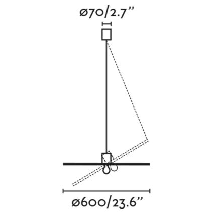 FARO 68590-69 - Luster na lanku COSTAS 1xE27/15W/230V pr. 60 cm čierna/ratan