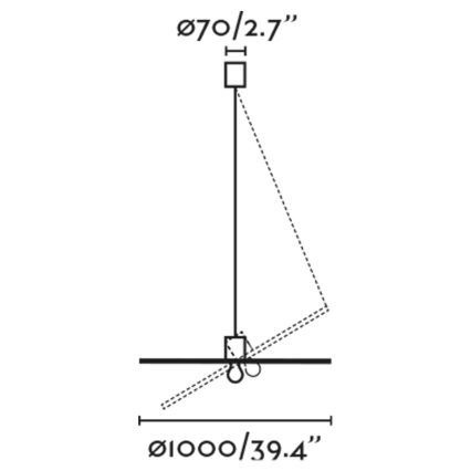 FARO 68590-70 - Luster na lanku COSTAS 1xE27/15W/230V pr. 100 cm čierna/ratan