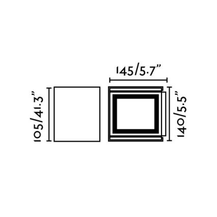 FARO 70270 - LED Vonkajšie nástenné svietidlo OLAN 2xLED/3W/230V IP54