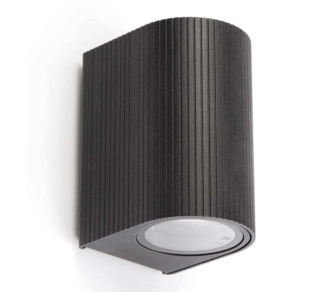 FARO Barcelona FARO 70322 - Vonkajšie nástenné svietidlo ESTELA 1xGU10/5W/230V IP65 čierna 70322