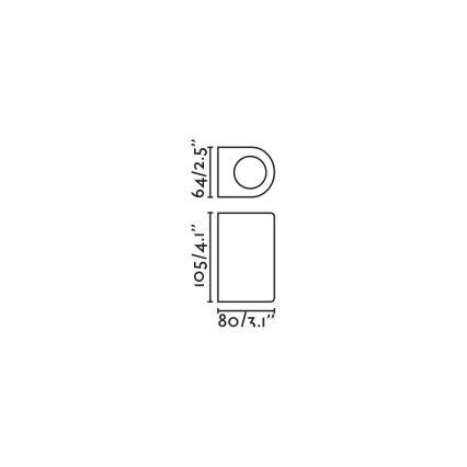 FARO 70324 - Vonkajšie nástenné svietidlo ESTELA 1xGU10/5W/230V IP65 hnedá