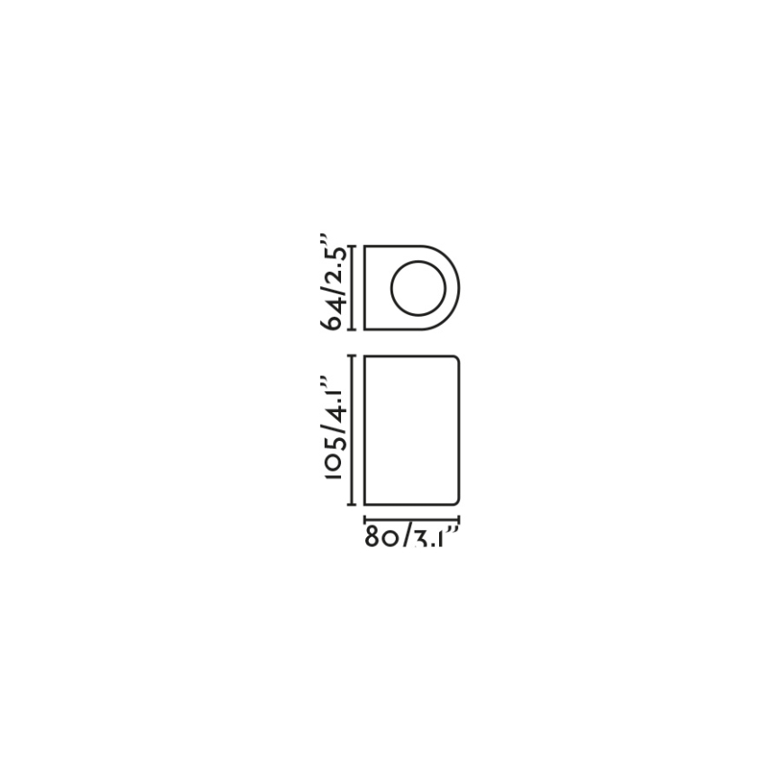 FARO 70324 - Vonkajšie nástenné svietidlo ESTELA 1xGU10/5W/230V IP65 hnedá