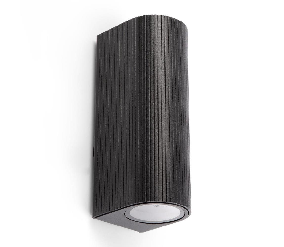 FARO Barcelona FARO 70327 - Vonkajšie nástenné svietidlo ESTELA 2xGU10/5W/230V IP65 čierna 70327