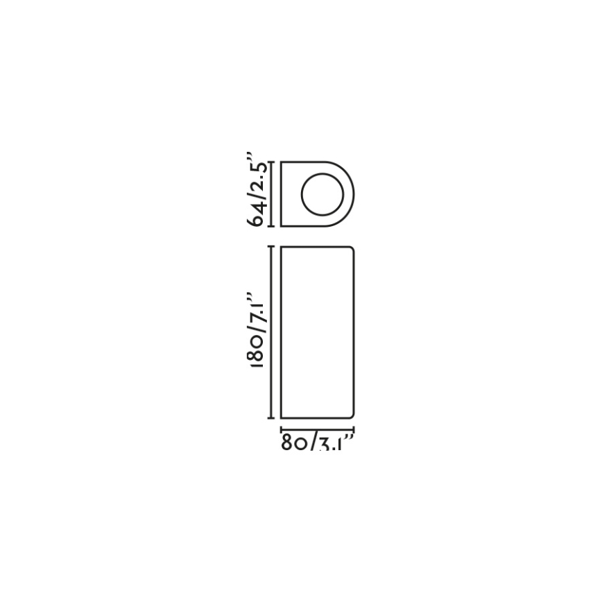 FARO 70327 - Vonkajšie nástenné svietidlo ESTELA 2xGU10/5W/230V IP65 čierna