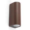 FARO 70329 - Vonkajšie nástenné svietidlo ESTELA 2xGU10/5W/230V IP65 hnedé
