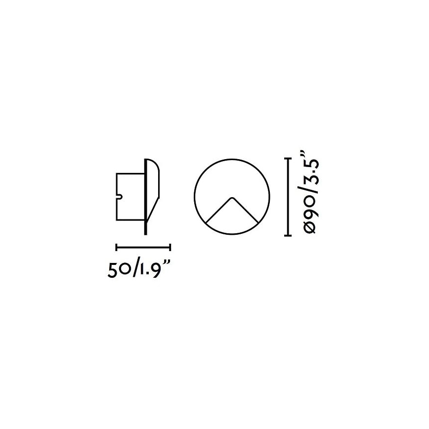 FARO 70397 - LED Vonkajšie nástenné svietidlo UVE LED/2W/230V IP44