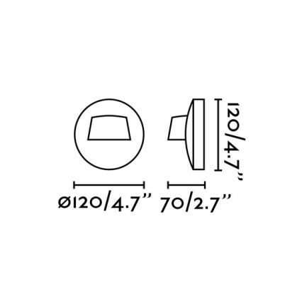 FARO 70409 - LED Vonkajšie nástenné svietidlo BROW LED/3W/230V IP44