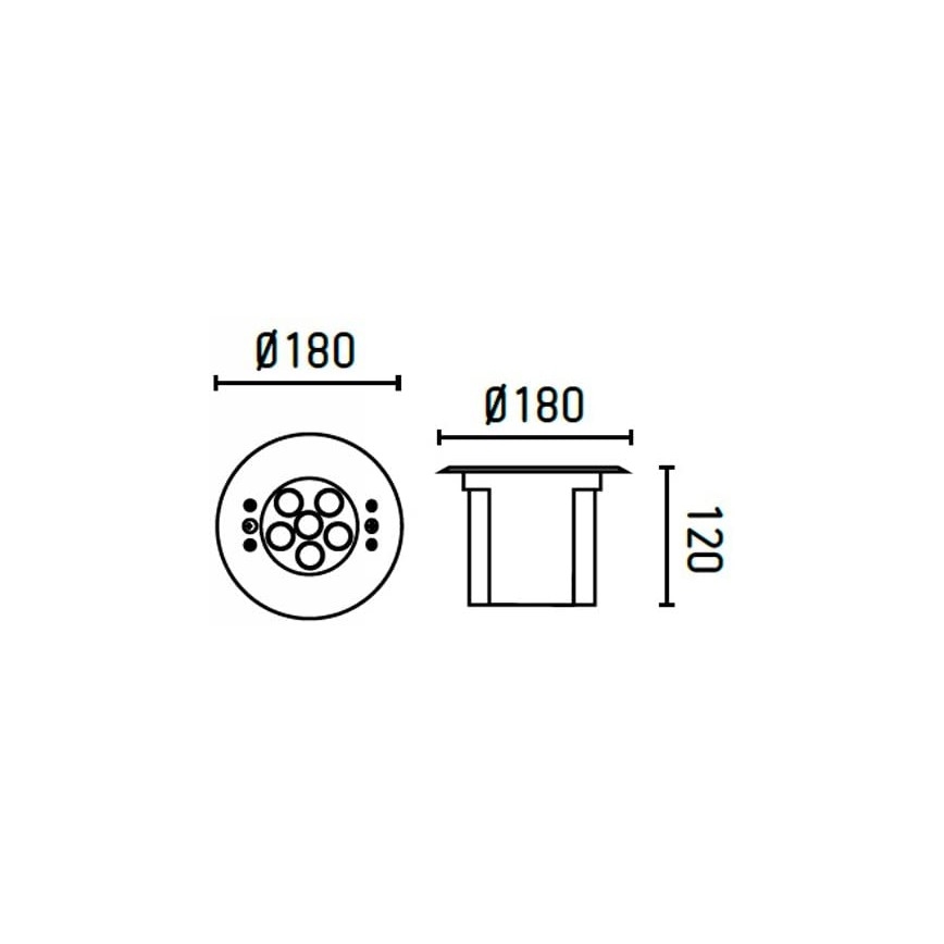 FARO 70456 - LED RGB Vonkajšie zápustné svietidlo EDEL LED/18W/24V IP68