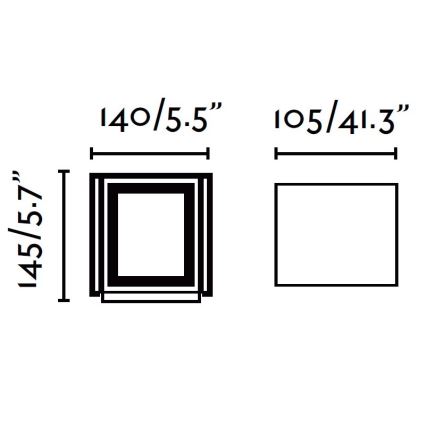 FARO 70637 - LED Vonkajšie nástenné svietidlo OLAN 2xLED/3W/230V IP54