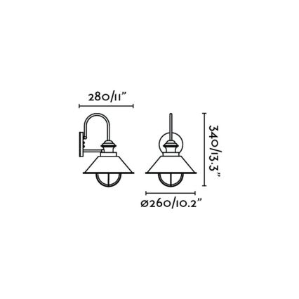 FARO 71128 - Vonkajšie nástenné svietidlo NAUTICA 1xE27/11W/230V