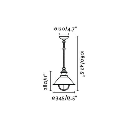 FARO 71139 - Vonkajšie závesné svietidlo NAUTICA 1xE27/11W/230V