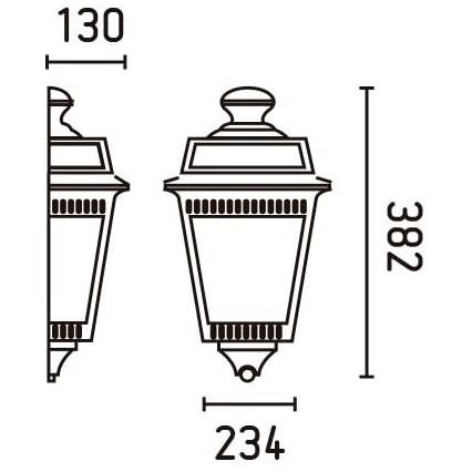 FARO 71424 - Vonkajšie nástenné svietidlo ARGOT 1xE27/100W/230V IP44