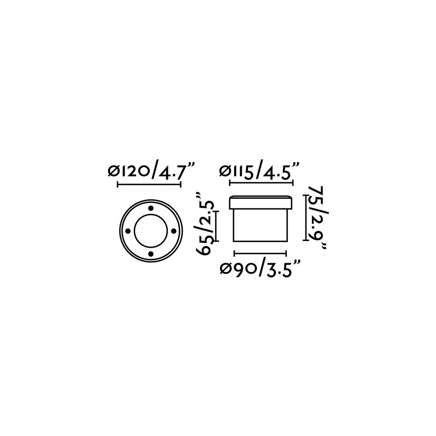 FARO 71495 - LED Vonkajšie nájazdové svietidlo LIO 1xGX53/6W/230V IK08 IP67