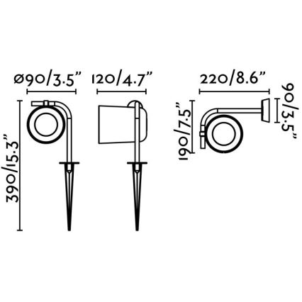 FARO 71546 - Vonkajšie nástenné svietidlo FLOW 1xGU10/8W/230V IP65