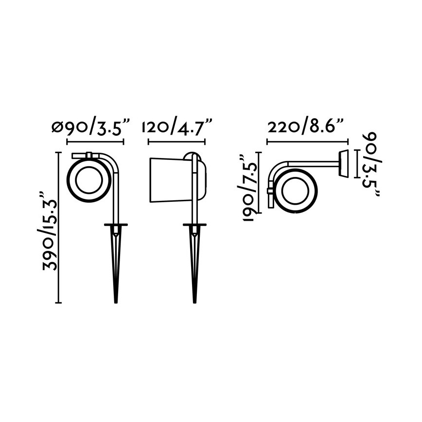 FARO 71546 - Vonkajšie nástenné svietidlo FLOW 1xGU10/8W/230V IP65