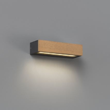 FARO 71898 - LED vonkajšie nástenné svietidlo LAKO LED/8W/230V IP65 čierna/drevo