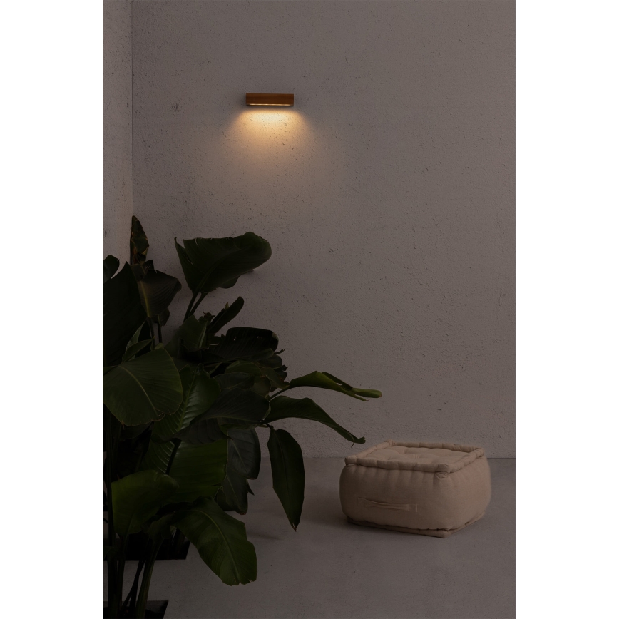 FARO 71898 - LED vonkajšie nástenné svietidlo LAKO LED/8W/230V IP65 čierna/drevo