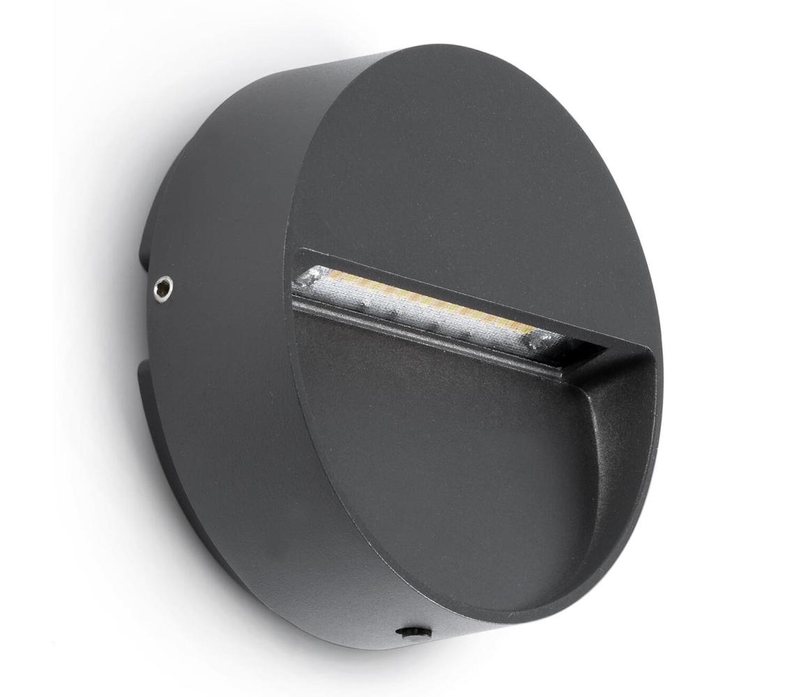 FARO Barcelona FARO 71960- LED schodiskové svietidlo DUNE LED/3W/230V 2200/2700/3200/4000K IP65 antracit 71960