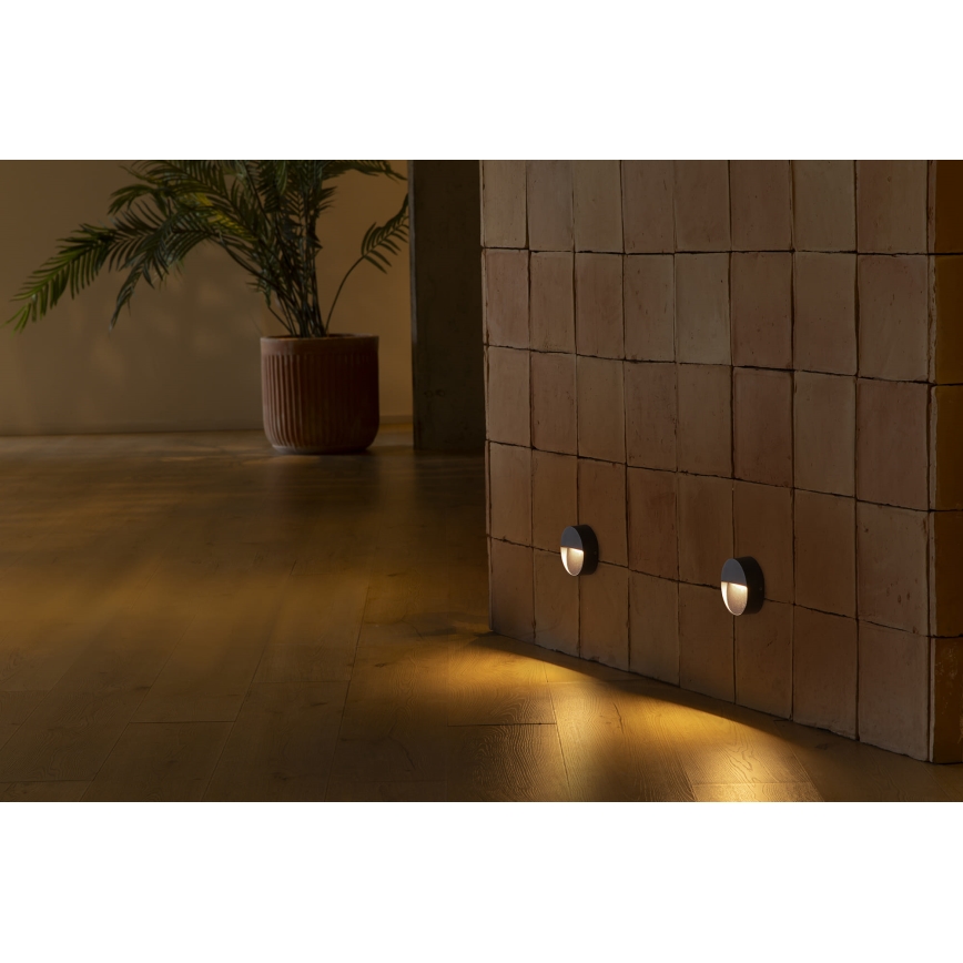 FARO 71960 - LED schodiskové svietidlo DUNE LED/3W/230V 2200/2700/3200/4000K IP65 antracitové okrúhle