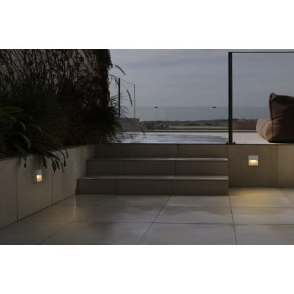 FARO 71964 - LED schodiskové svietidlo DUNE LED/3W/230V 2200/2700/3200/4000K IP65 biele, štvorcové