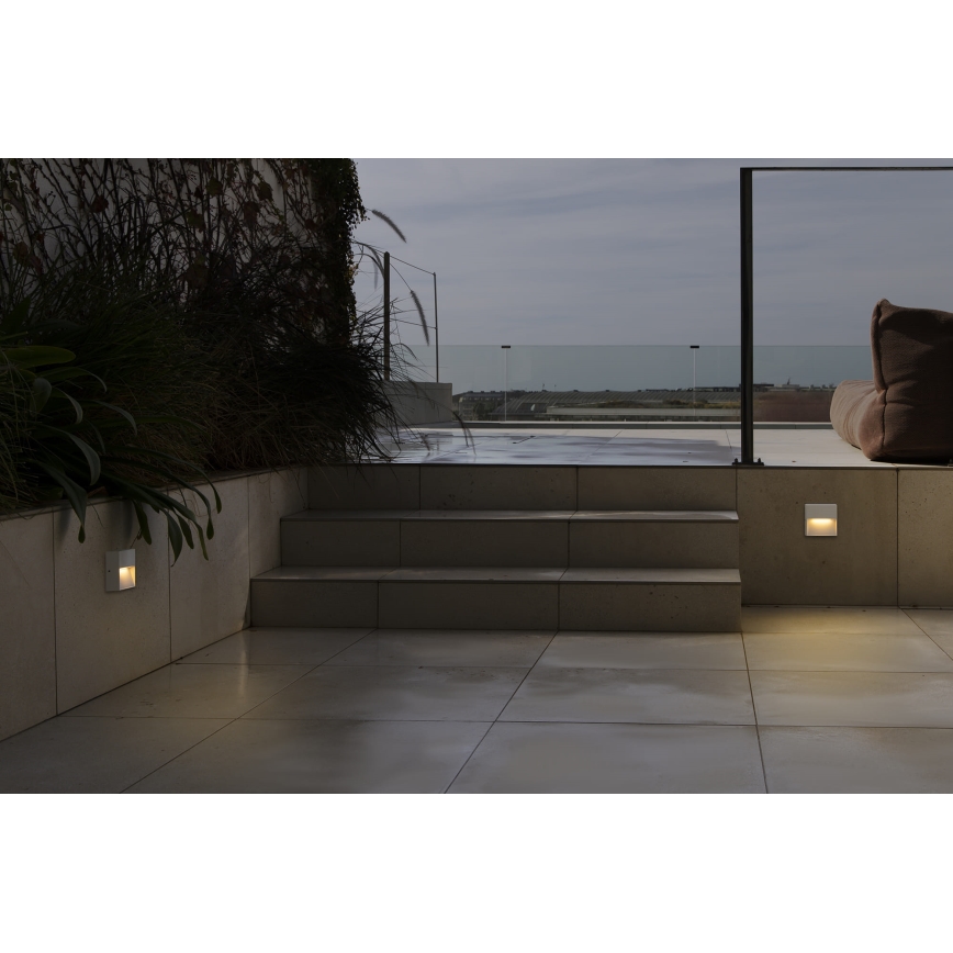 FARO 71964 - LED schodiskové svietidlo DUNE LED/3W/230V 2200/2700/3200/4000K IP65 biele, štvorcové