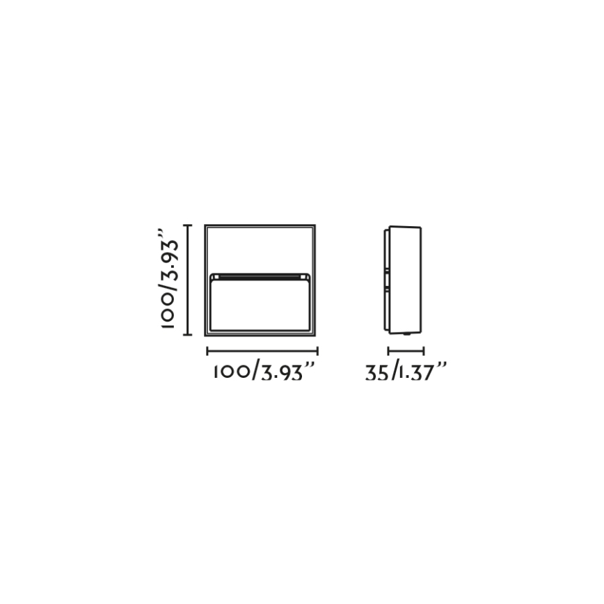 FARO 71965 - LED Schodiskové svietidlo DUNE LED/3W/230V 2200/2700/3200/4000K IP65 hnedé štvorcové