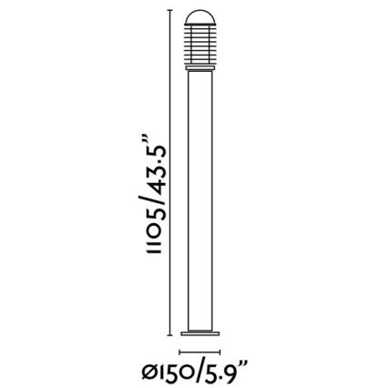 FARO 73460 - Vonkajšia lampa VERNO-G 1xE27/60W/230V IP44