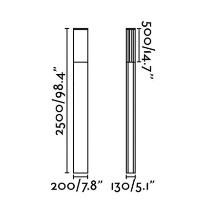 FARO 74444E - Vonkajšia lampa DATNA 2G11/36W/230V IP65