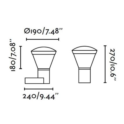 FARO 75536 - LED Vonkajšie nástenné svietidlo SHELBY LED/10W/230V IP44