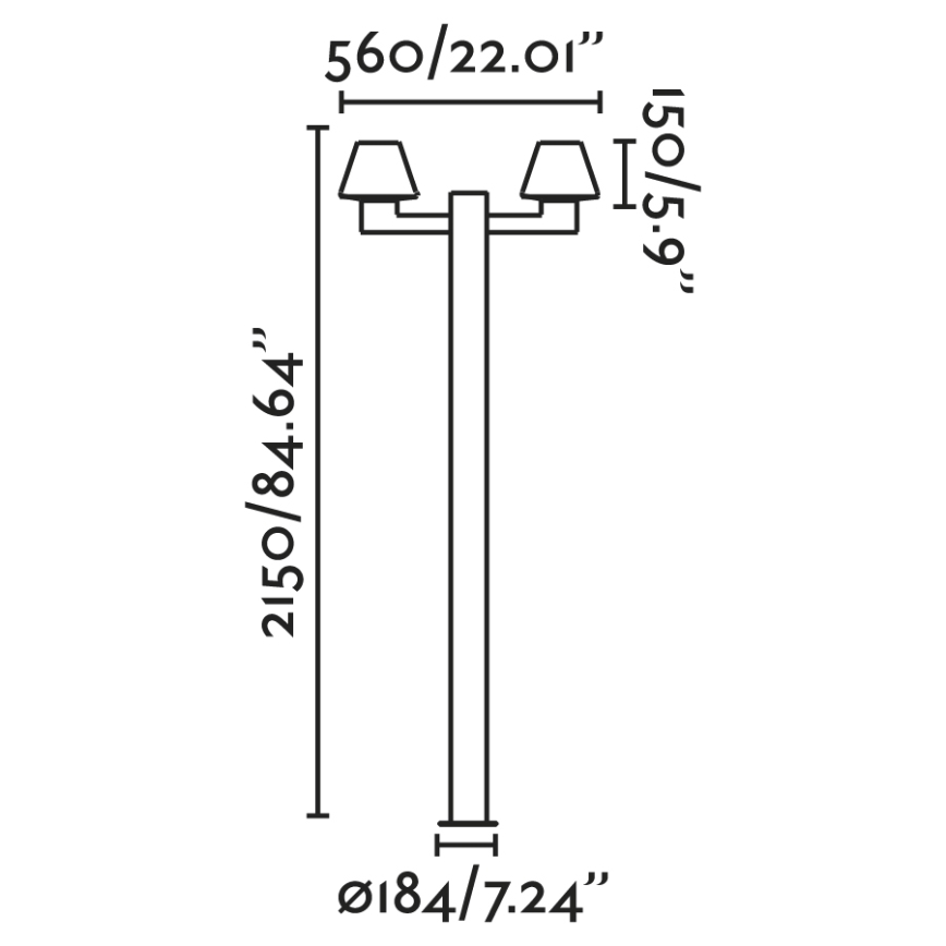 FARO - Vonkajšia lampa MISTU 2xE27/15W/230V IP44
