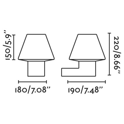 FARO - Vonkajšie nástenné svietidlo APLIQUE 1xE27/15W/230V IP44