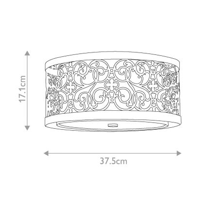Feiss - Stropné svietidlo ARABESQUE 2xE27/40W/230V zlaté