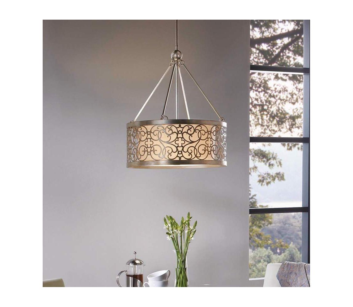 Elstead Feiss FE-ARABESQUE4 - Luster na tyči ARABESQUE 4xE27/60W/230V zlatý FE-ARABESQUE4