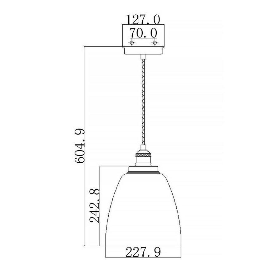 Feiss - Luster na lanku BASKIN 1xE27/60W/230V lesklý chróm