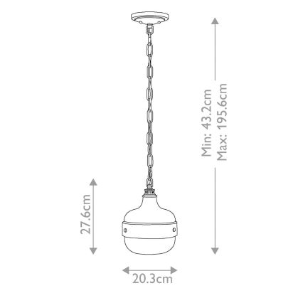 Feiss - Luster na reťazi CADENCE 1xE27/75W/230V