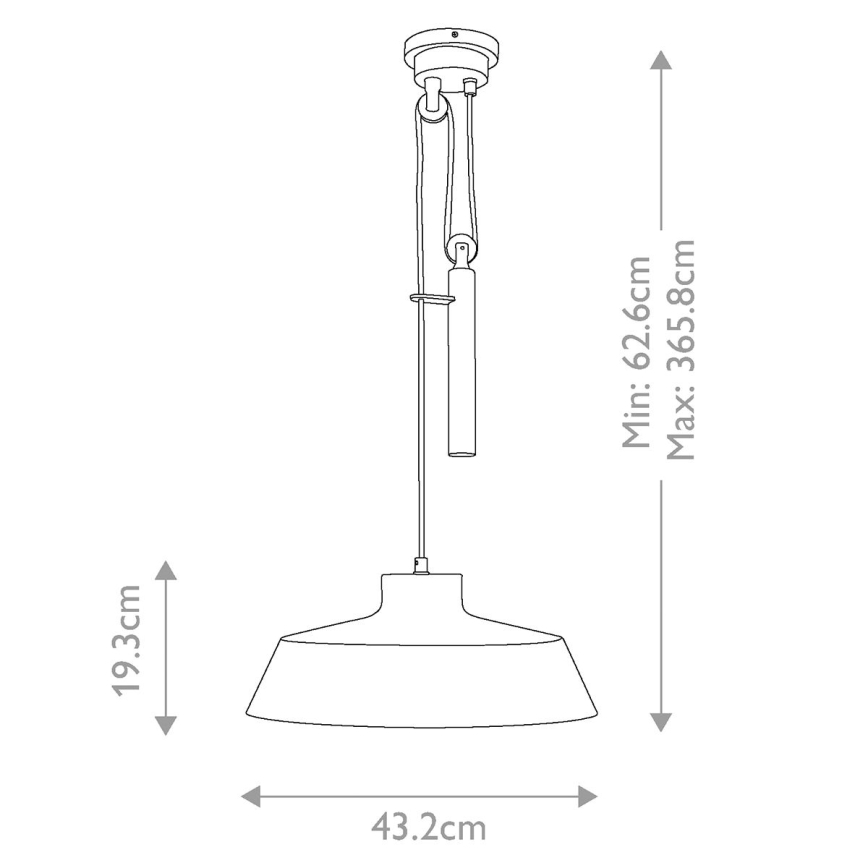 Feiss - Luster na lanku CANDOR 1xE27/60W/230V