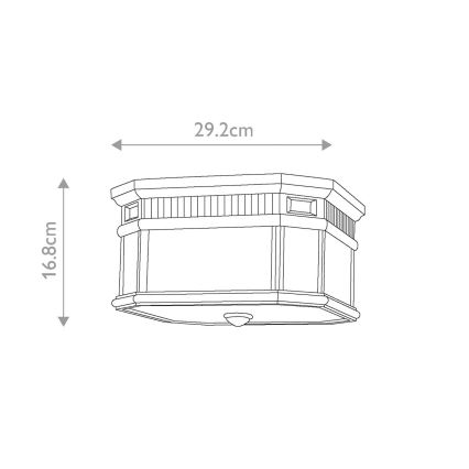 Feiss - Vonkajšie stropné svietidlo COTSWOLD LANE 2xE27/60W/230V IP44