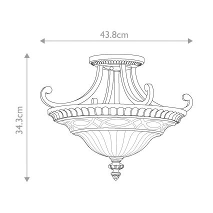 Feiss - Prisadený luster DRAWING ROOM 2xE27/60W/230V