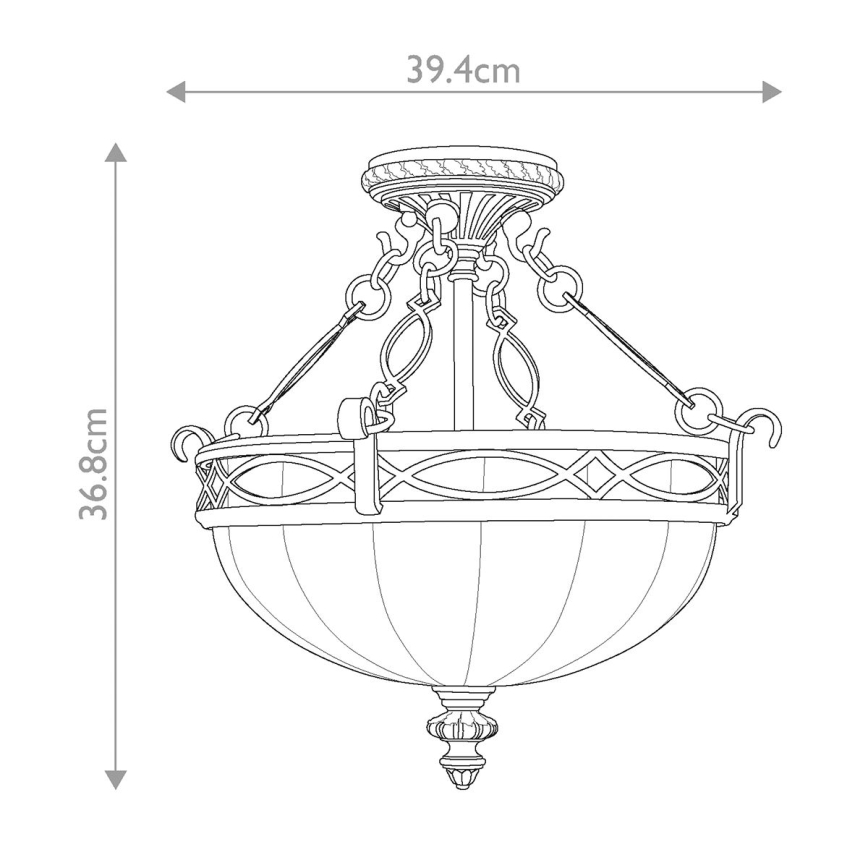 Feiss - Prisadený luster DRAWING ROOM 2xE27/60W/230V