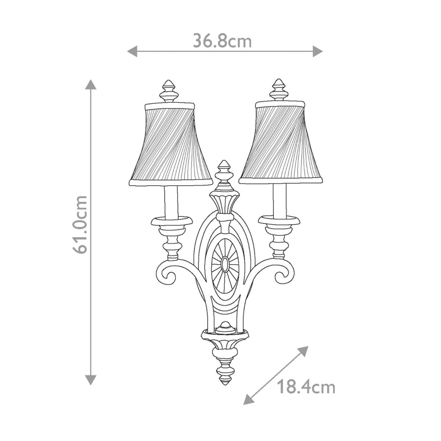 Feiss - Nástenné svietidlo DRAWING ROOM 2xE14/60W/230V