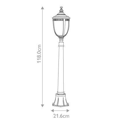 Feiss - Vonkajšia lampa ENGLISH BRIDLE 3xE14/60W/230V IP44