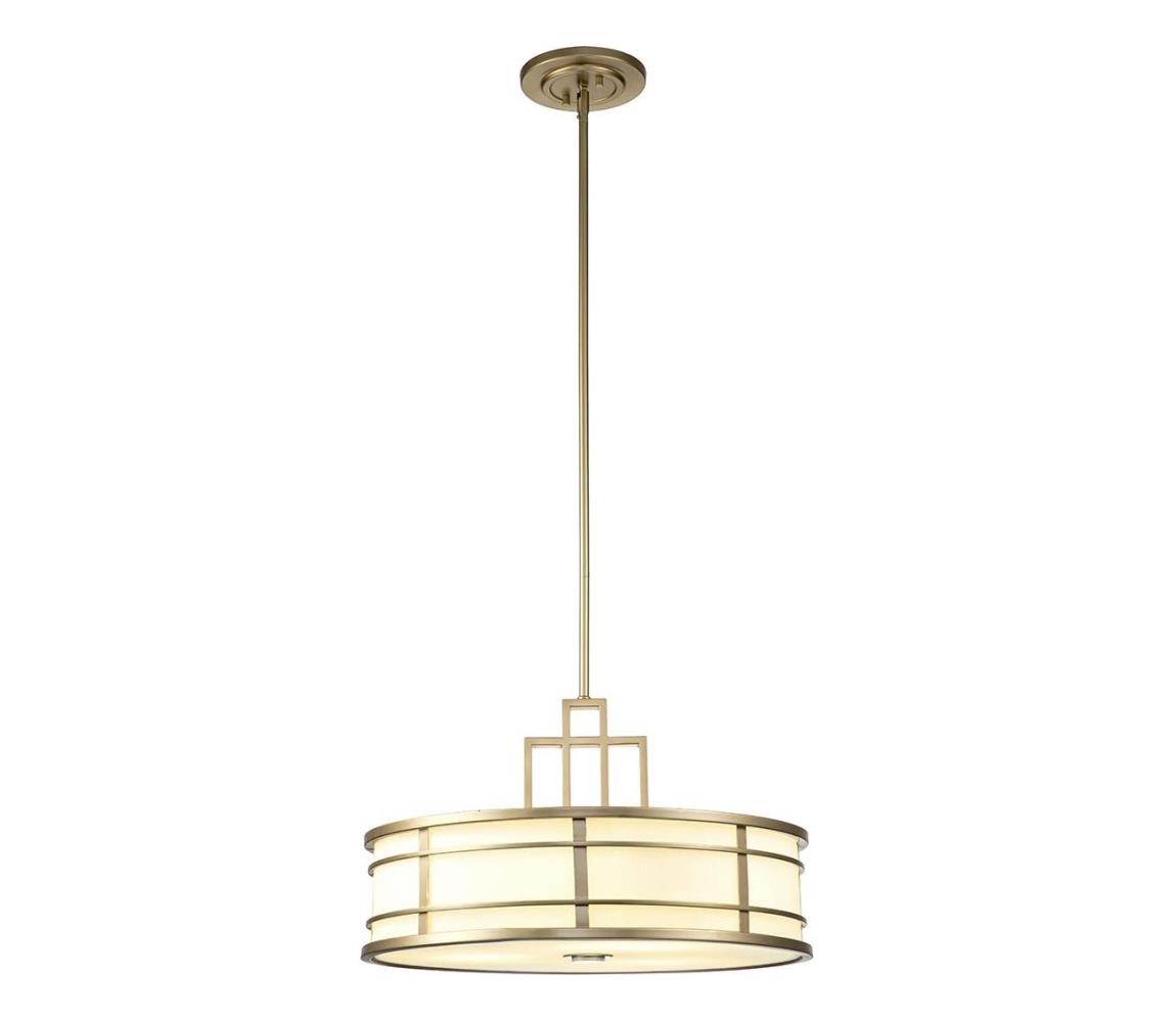 Elstead Feiss FE-FUSION-P-L-PNBR - luster na tyči FUSION 3xE27/40W/230V zlatý FE-FUSION-P-L-PNBR